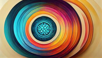 Mandala enlightenment concept illustration for spirituality. photo