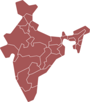 drawing of india map. png