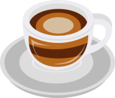 caffè espresso macchiato, caffè bevanda con schiumato latte png