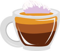 glasiert Kaffee Getränke, Espresso Plus Eis Sahne auf oben png