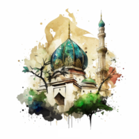 acuarela pintura de un mezquita png