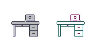 Office Desk Vector Icon