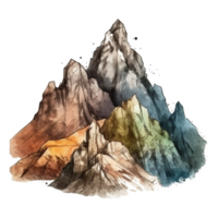 Aquarell Gemälde von Berge png