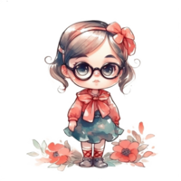 chibi fofa pequeno menina png