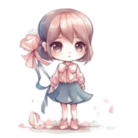 Chibi süß wenig Mädchen png