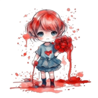 chibi fofa pequeno menina png