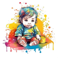 Cute Baby Watercolor png