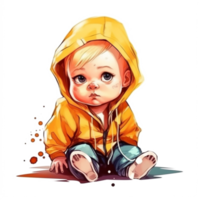 Cute Baby Watercolor png