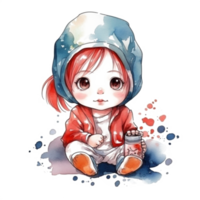 Cute Baby Watercolor png