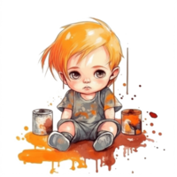 Cute Baby Watercolor png