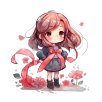 Chibi cute little girl png