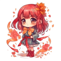 Chibi süß wenig Mädchen png