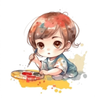 Cute Baby Watercolor png