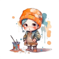 carino bambino acquerello png