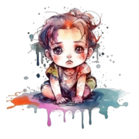 mignonne bébé aquarelle png