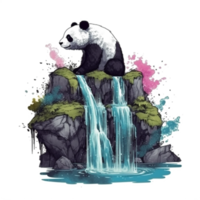 waterverf schilderij van schattig panda png