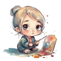 Cute Baby Watercolor png