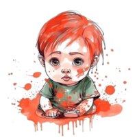 süß Baby Aquarell png