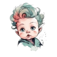 süß Baby Aquarell png