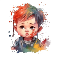 mignonne bébé aquarelle png