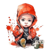 Cute Baby Watercolor png