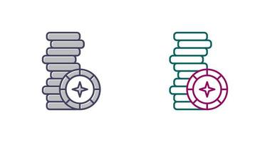 Poker Chips Vector Icon