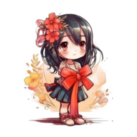 Chibi cute little girl png