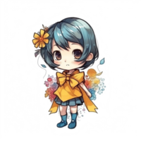 chibi fofa pequeno menina png