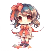 Chibi süß wenig Mädchen png