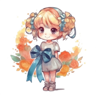 chibi mignonne peu fille png