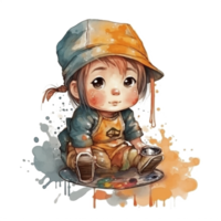 carino bambino acquerello png