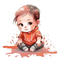 Cute Baby Watercolor png