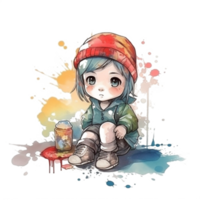 carino bambino acquerello png