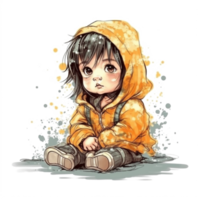 Cute Baby Watercolor png