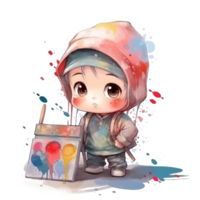 Cute Baby Watercolor png