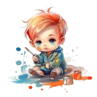 Cute Baby Watercolor png