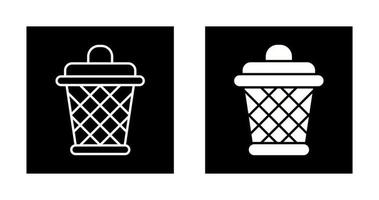 icono de vector de cubo de basura