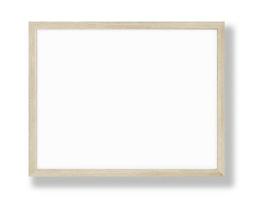 Isolated Photo Frame on White Background, Wooden Frame Mockup