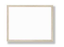 Isolated Photo Frame on White Background, Wooden Frame Mockup