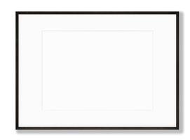 Isolated Photo Frame on White Background, Wooden Frame Mockup