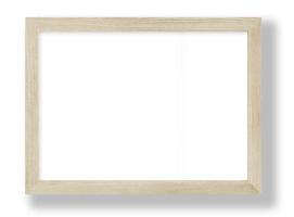 Isolated Photo Frame on White Background, Wooden Frame Mockup