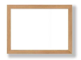 Isolated Photo Frame on White Background, Wooden Frame Mockup