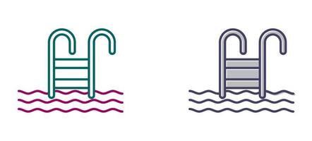 Water Stairs Vector Icon