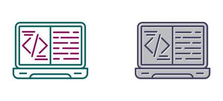 icono de vector de codificación