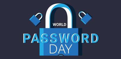 World password Day. Template for background, banner, card, poster. vector