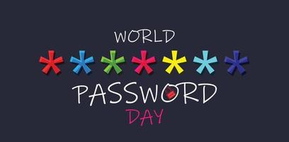 World password Day. Template for background, banner, card, poster. vector