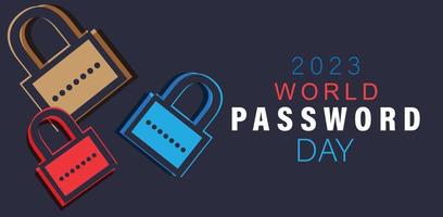 World password Day. Template for background, banner, card, poster. vector