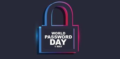 World password Day. Template for background, banner, card, poster. vector