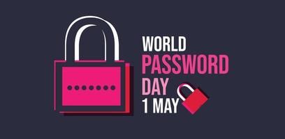 World password Day. Template for background, banner, card, poster. vector