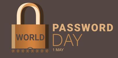 World password Day. Template for background, banner, card, poster. vector